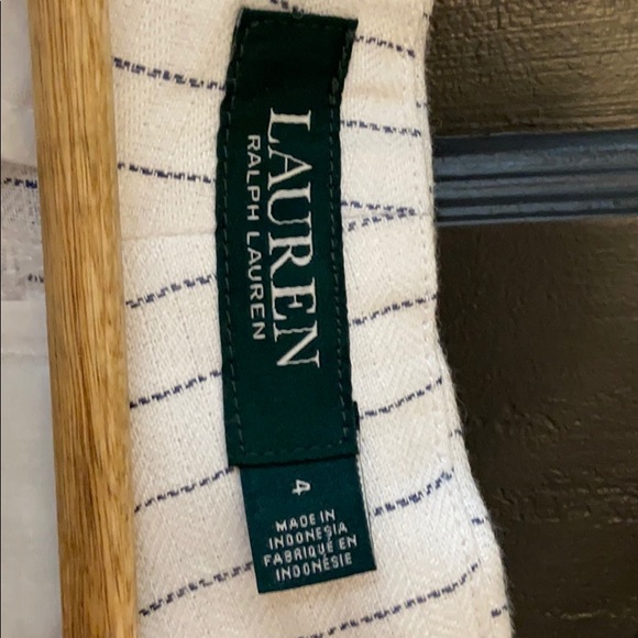 Ralph Lauren A Line Pinstripe Linen Skirt NWT - Picture 4 of 5